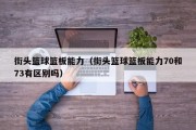 街头篮球篮板能力（街头篮球篮板能力70和73有区别吗）