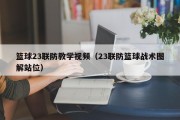 篮球23联防教学视频（23联防篮球战术图解站位）