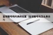 篮球服号码代表的位置（篮球服号码怎么表示?）