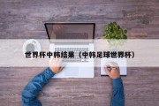 世界杯中韩结果（中韩足球世界杯）